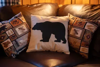 Cabin charm in every detail — settle in and make yourself at home.