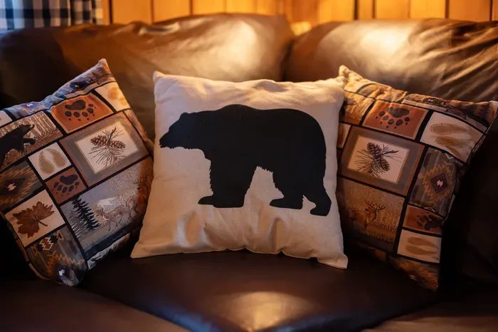 Cabin charm in every detail — settle in and make yourself at home.