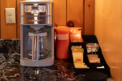 Morning made easy with a fully stocked coffee & tea station—your cozy start to the day.