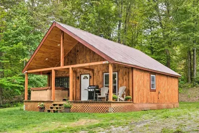 Charming cabin tucked in the trees —sip your morning coffee on the porch, unwind in the hot tub, and soak up the peaceful forest vibes.