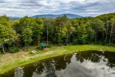Your private retreat from above—featuring a serene pond, pavilion, and space to truly unplug, reconnect, and savor the quiet. 🌿