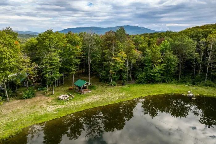 Your private retreat from above—featuring a serene pond, pavilion, and space to truly unplug, reconnect, and savor the quiet. 🌿