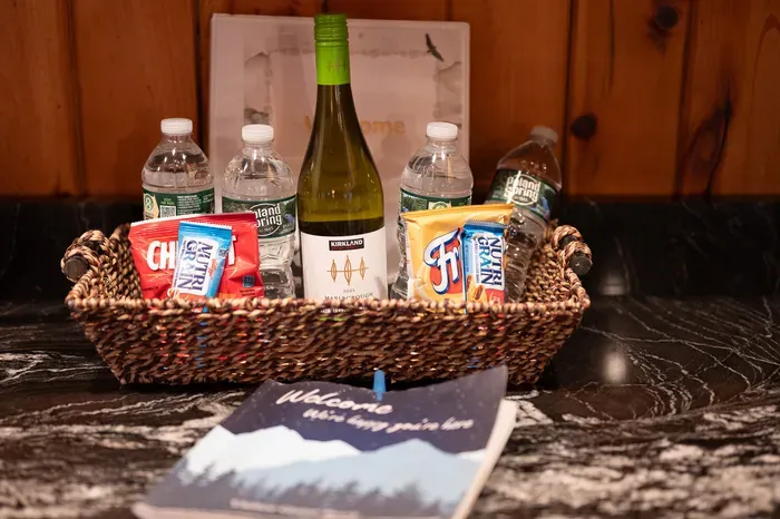 A warm welcome awaits — complimentary treats to start your stay on a cozy note.”