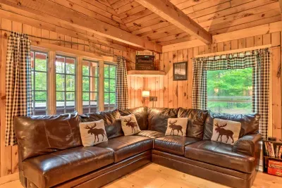 Kick back, slow down, and feel right at home—this warm, inviting living space is made for relaxing nights, great conversations, reading a good book and making memories that linger long after your stay.