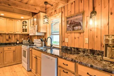 Well-equipped kitchen with sleek granite countertops and everything you need for easy meal prep.