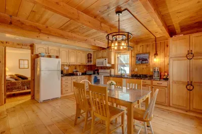 Well-equipped kitchen with ample counter space and all the essentials for easy meal prep during your stay.