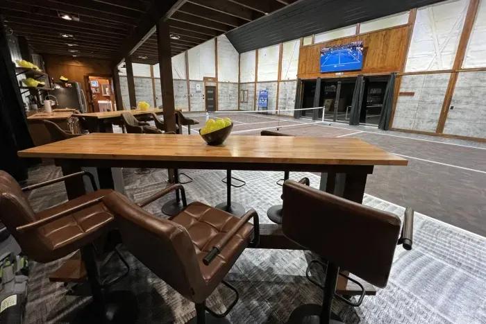 Nature's Ridge TC Pickleball Lodge | Pickleball Barn Courtside Viewing Dining