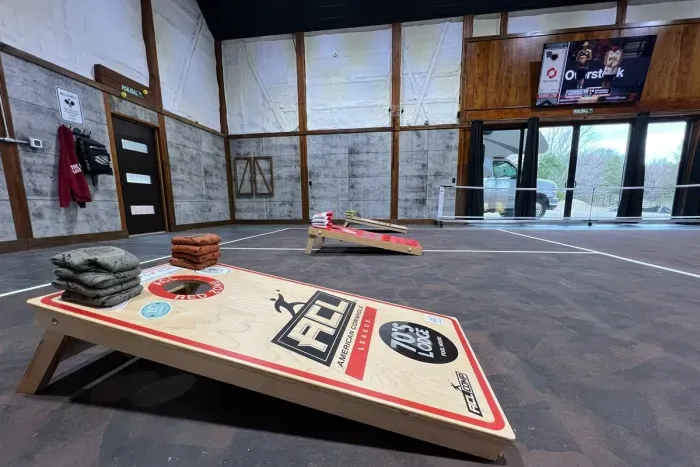 Let the games begin! Cornhole | Pickleball