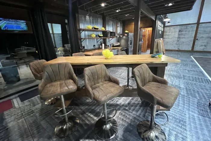 Nature's Ridge TC Pickleball Lodge | Pickleball Barn Courtside Kitchen | Viewing | Dining