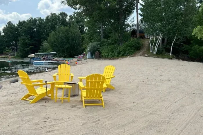 Private Beach Front Peninsula - Your very own Slice-of-Heaven! Slice-of-Heaven TC | Spa Retreat | Silver Lake CottageKayaks, canoe, row boat, SUP's all included!