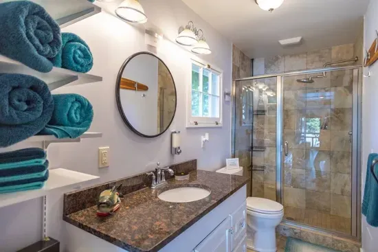 Slice-of-Heaven TC | Spa Retreat Full - Bathroom -  All linens, towels & Beach Towels provided.