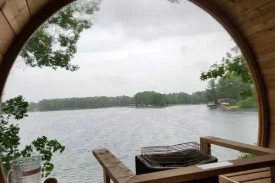 Slice-of-Heaven TC | Spa Retreat | Silver Lake Cottage Even on a rainy day, it's a beautiful spot to pamper yourself!