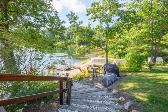 Slice-of-Heaven TC  | Spa Retreat | Silver Lake CottageSteps down to beach front.