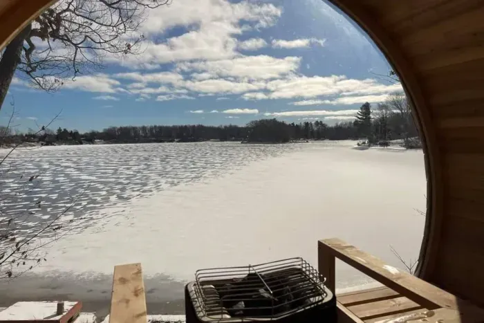 Slice-of-Heaven TC  | Spa Retreat | Silver Lake Cottage Ward off the winter chill with our spa amenities! Slice-of-Heaven lakeside views!