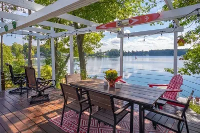 Slice-of-Heaven TC | Spa Retreat | Silver Lake CottageHot Tub | Barrel Sauna Full Window Lake Views | Cold Plunge Barrel Kayaks, canoe, row boat, SUP's all included!300 degree Lakeside Cottage View your own private peninsula.