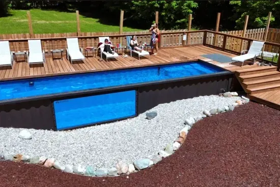 Lake Ann Lodge perched poolside!