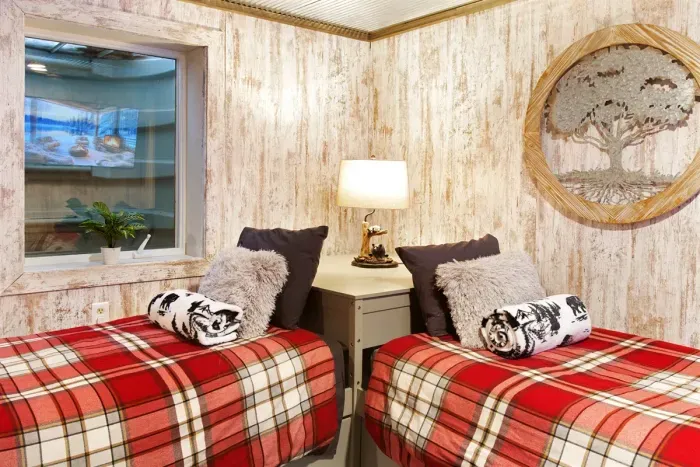 Cozy Winter Duvet's in festive plaid! | 3 Twins, 3rd Twin Trundled Below