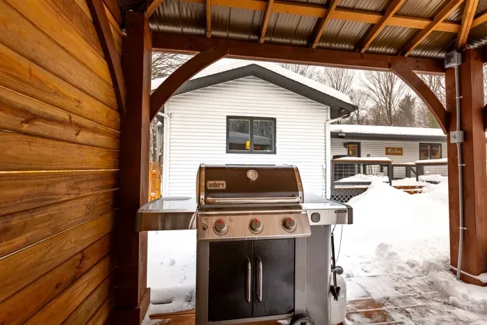 Lake Ann Lodge | Winter BBQ Deck Views