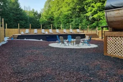 Rubber Mulch | Fire-pit View