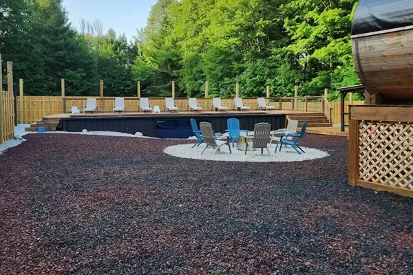 Rubber Mulch | Fire-pit View
