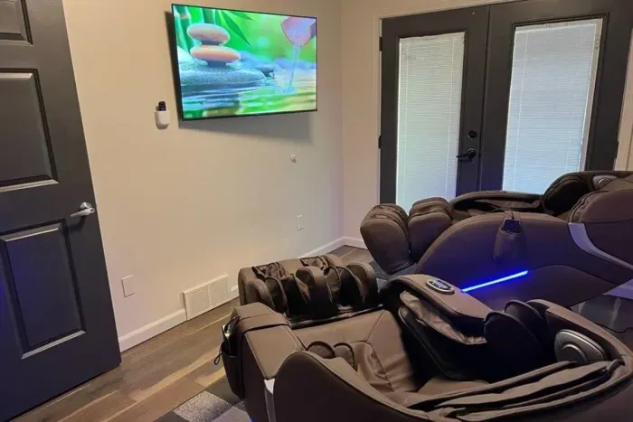 Lake Ann Lodge Family Spa Retreat House | Adventure North Vacation Rentals | Full Body Massage Chairs | Relax | Refresh | Renew