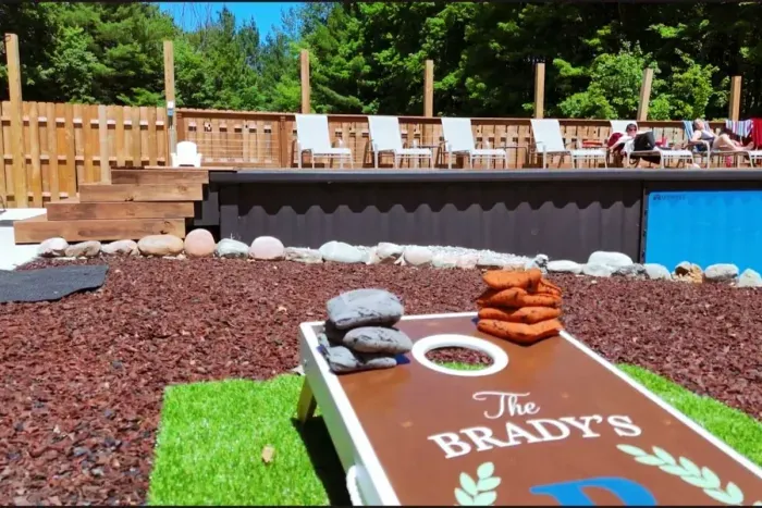 Lake Ann Lodge Corn Hole with The Brady's 