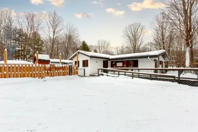 Lake Ann Lodge | Winter Views | Wheelchair Ramp
