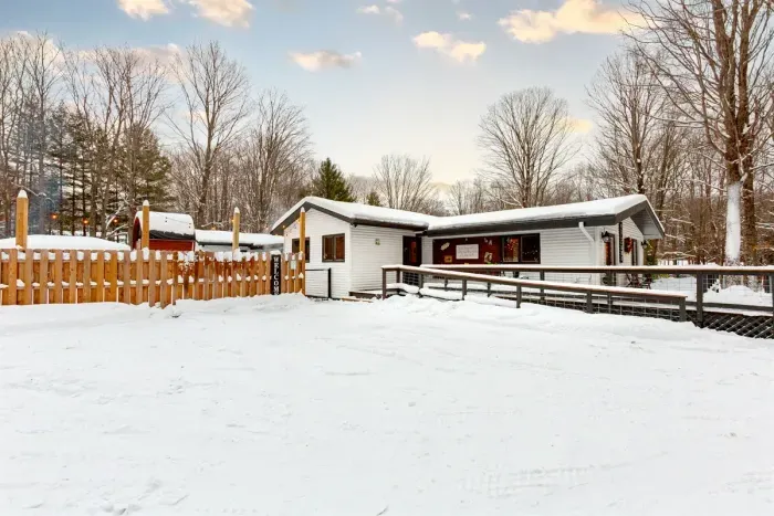 Lake Ann Lodge | Winter Views | Wheelchair Ramp