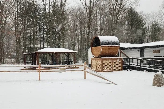 Lake Ann Lodge Wheelchair Ramp Back Deck Access from Parking Area