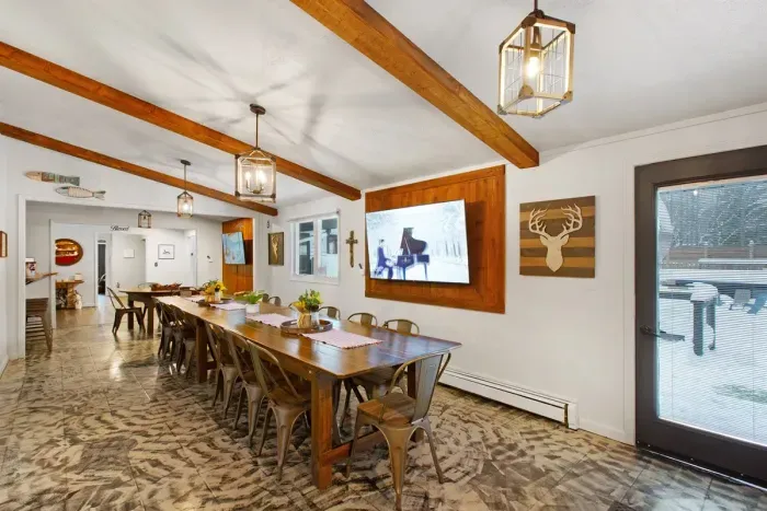 Great Hall seating adjacent to the Kitchen, Coffee and Wet Bars