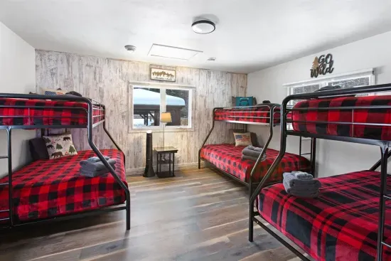 Great Bunk Room | Adjacent to Movie Living Room 3 Twin | 3 Full Beds | Deck Entryway