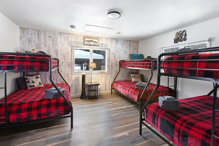 Great Bunk Room | Adjacent to Movie Living Room 3 Twin | 3 Full Beds | Deck Entryway  