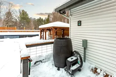 Lake Ann Lodge | Cold Plunge Deck Views