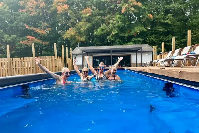 Fun for families and friends in the Lake Ann Lodge pool!