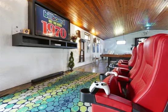Grand Game Room | Ping-pong Table | Foosball | Air Hockey | Pool Table | Darts | Ring-hook | Kids Play Area | Arcade Games | 2- Smart TV's | XBox | Movie Chairs | Hot Tub (4-6 ppl) | Sauna