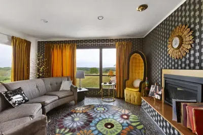 Formal Living Room | Main Floor, off kitchen and main entry | Natural Gas Fireplace