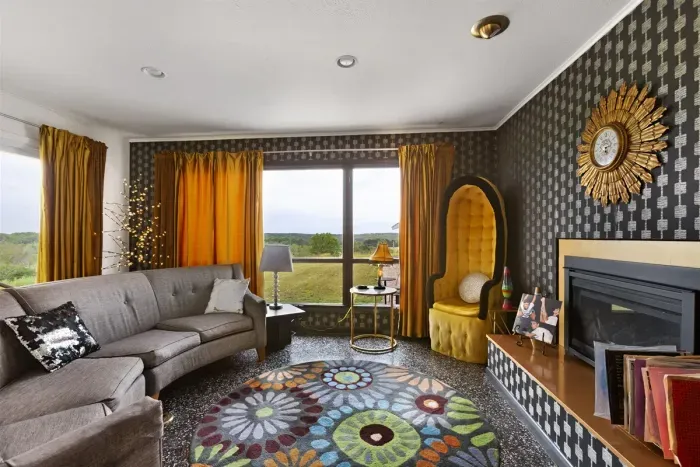 Formal Living Room | Main Floor, off kitchen and main entry | Natural Gas Fireplace