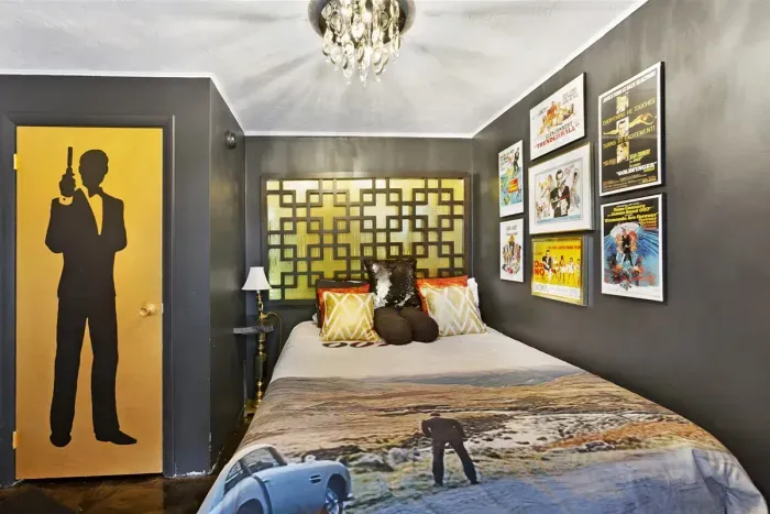 007 James Bond  Queen Bedroom | Lower Level Walk-out, across hall from Star Trek Bunk Room