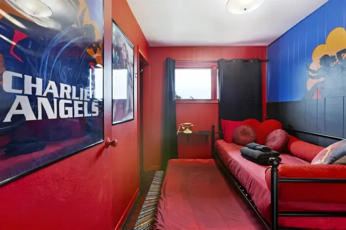 Charlie's Angels Twin Trundle Bedroom | Main Floor Bedroom Wing, across the hall from Blue Green Flower Pops Full Bathroom