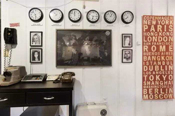 Mission Impossible Twin Trundle Bedroom - Lower Level, Adjacent to Scooby-Doo Nook, Sauna Bathroom, Laundry Room, I Dream of Jeanne Bedroom, Stairway exit to Grand Recreation Room