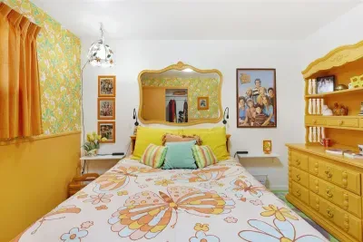 Marsha Brady Queen Bedroom | Main Floor Bedroom Wing, across from Partridge Family Bedroom Suite