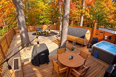 Fabulous Fall Fenced backyard! Escape to this after a great day of exploring Traverse City!