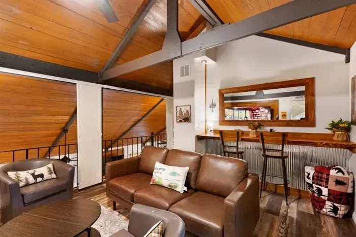 Upper Level TV Room | Live Edge Bar | Back Porch Access | Alternate Exterior Staircase