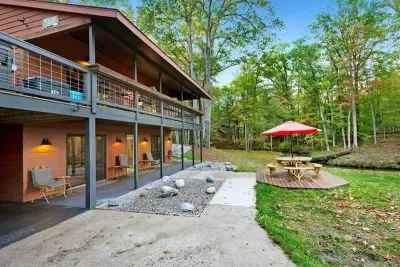 Patio Lower Level Bedroom Suites | Creekside Views
