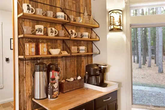 Hall Creek Lodge | Coffee Bar | Duo Coffee Pot Keurig k-cup | Pump Thermos' | Coffee Filters | Starter K-cups | Bring your own ground coffee
