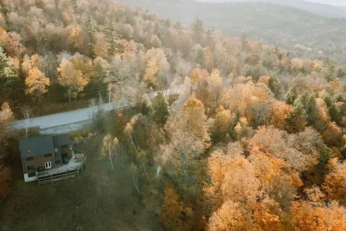 The property is very private and feels secluded, despite being just 5 minutes from Stratton Mountain and 5 minutes from the village of Winhall ( just down the hill)