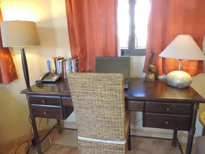 Convenient desk area if you have to work a bit while on vacation.