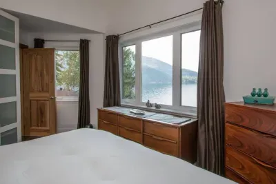 There is a large closet space as well as a large dresser.