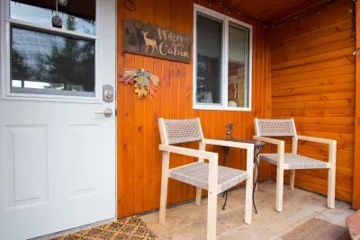 At the entry there are two chairs, handy for putting your shoes on.  There is also a convenient Weber BBQ.