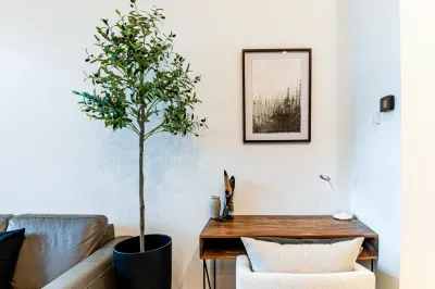 Working away from home? ... enjoy the convenient desk.